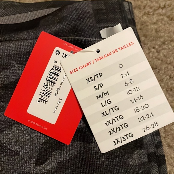 NWT Spanx Look At Me Now Seamless Leggings Heather Camo 1X - Picture 7 of 7